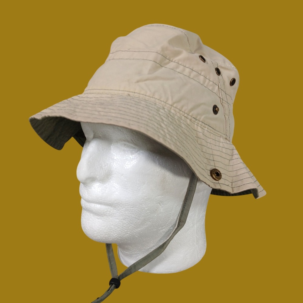 REI Safari Bucket Hat Kids S/M Tan Cotton Nylon Sun Hiking